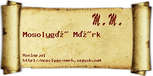 Mosolygó Márk névjegykártya